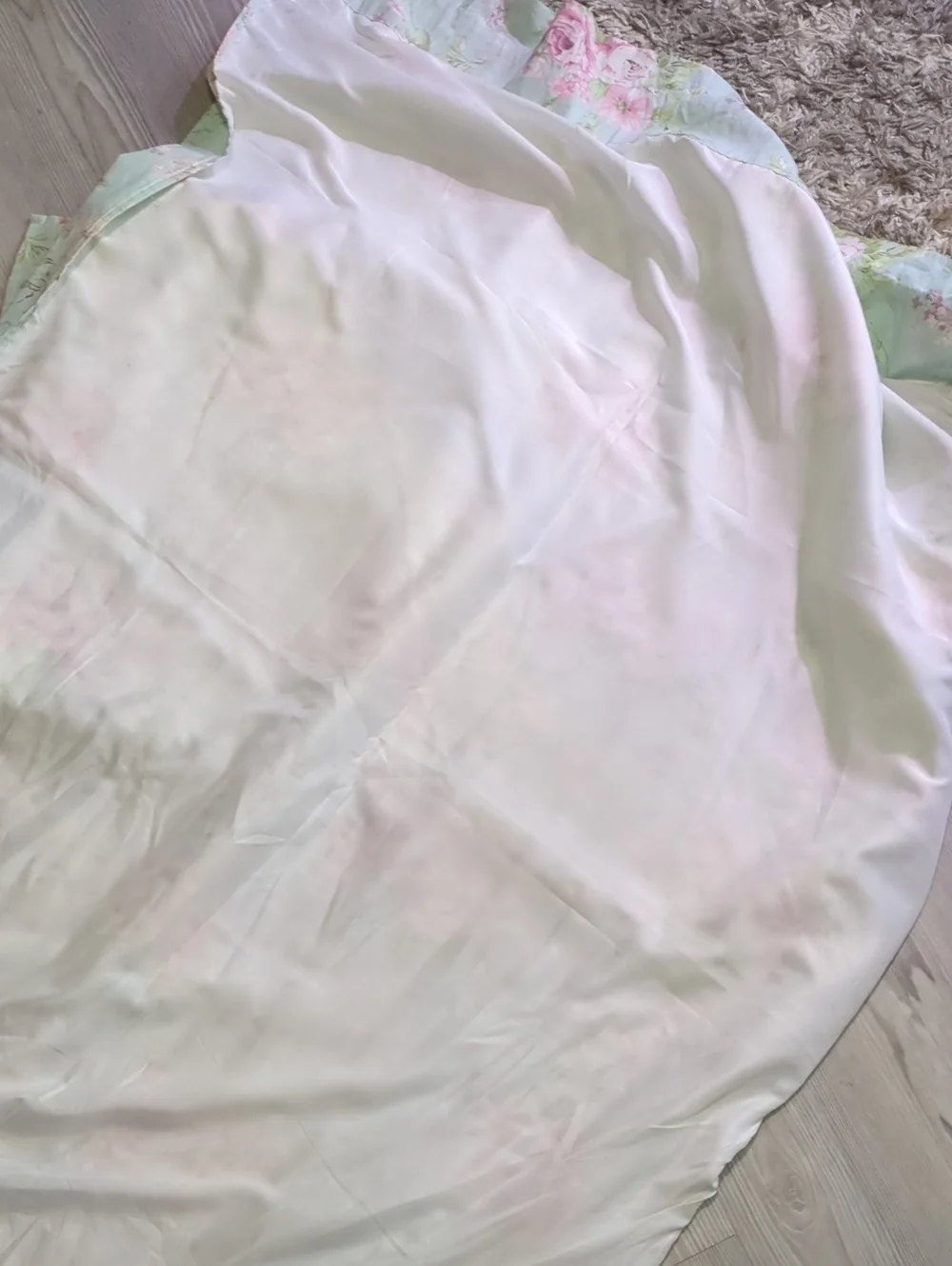 Unbranded Set of 2 Shabby Chic Floral Curtain Panels 41x62 Cottagecore Pink Rose